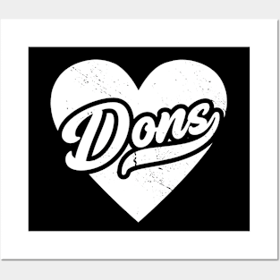 Vintage Dons School Spirit // High School Football Mascot // Go Dons Posters and Art